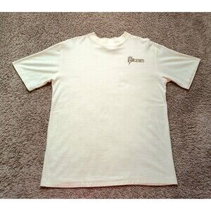 Vintage Girl Scout Men's Large T-Shirt  Yellow Embroidered Short Sleeve 90s